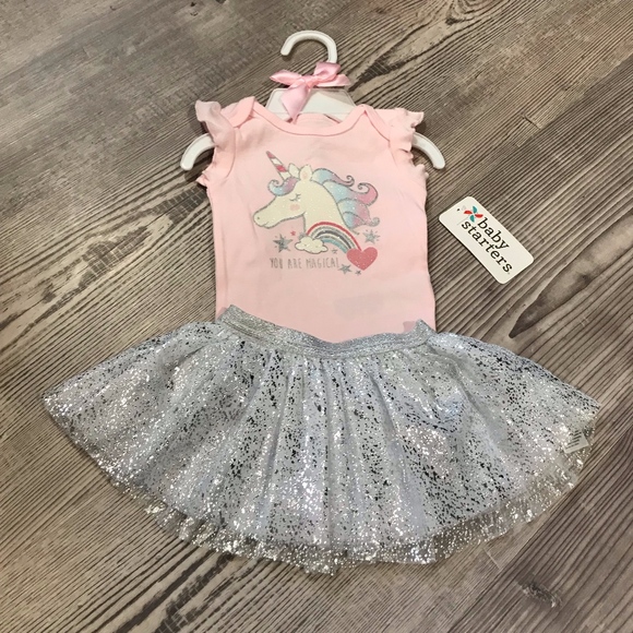 Baby Starters Other - Unicorn Bodysuit & Glittery Tutu Set for Baby